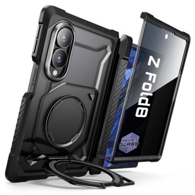 Etui SUPCASE UB Grip Mag MagSafe do Samsung Galaxy Z Fold 8 Privacy Glass Czarny