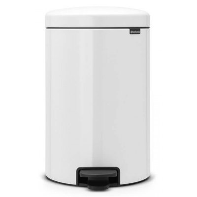 Kosz na śmieci z pedałem BRABANTIA 114243 NewIcon ciche zamykanie, przenośny 20L Biały