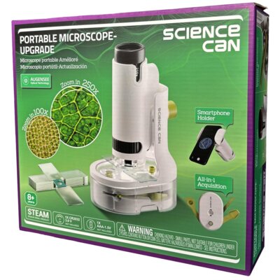 Mikroskop przenośny SCIENCE CAN Młodego badacza 250x Biały