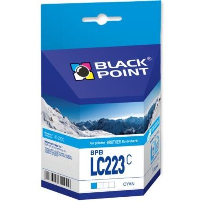 Tusz BLACK POINT do Brother LC-223C Błękitny 10 ml BPBLC223C