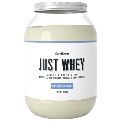 Odżywka białkowa GYMBEAM Just Whey Grass-Fed Protein Biała czekolada z kokosem (1000 g)