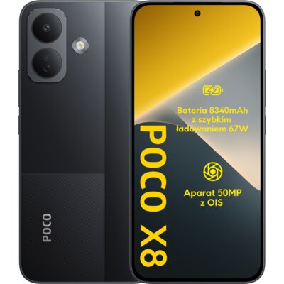 Smartfon XIAOMI Poco X8 5G 8/256GB 6.83" 120Hz Czarny