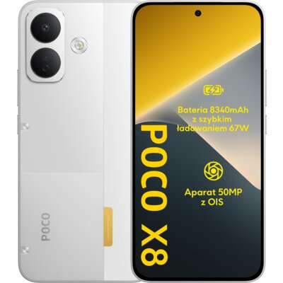 Smartfon XIAOMI Poco X8 5G 8/256GB 6.83" 120Hz Biały