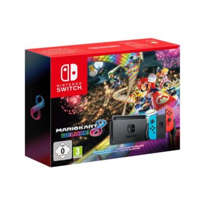 Konsola NINTENDO Switch Niebiesko-czerwony + Mario Kart 8 Deluxe Gra NINTENDO SWiTCH