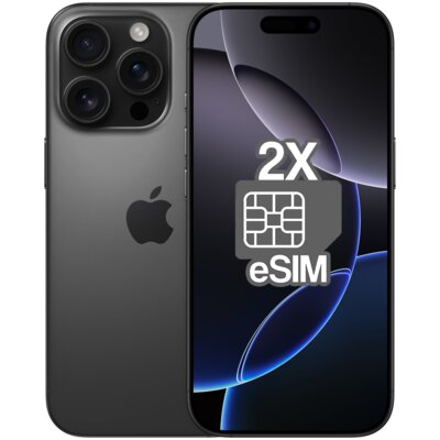 Smartfon APPLE iPhone 16 Pro (odnowiony, nieaktywowany) 5G 128GB 6.3" 120Hz Tytan czarny 2x eSIM (CPO)