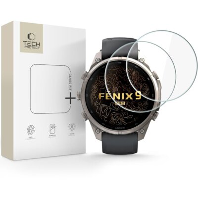 Szkło hartowane TECH-PROTECT Glass Fit+ do Garmin Fenix 9 Pro 47 mm (2 szt.)