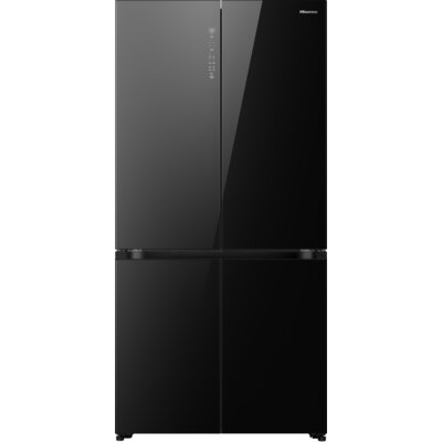 Lodówka HISENSE RQ768N4GBE MD No frost Side by side do obudowy 190cm Czarne szkło