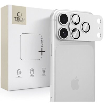 Nakładka na obiektyw TECH-PROTECT Camfull Fit+ do Apple iPhone 18 Pro Max Srebrny