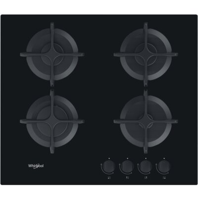 Płyta gazowa WHIRLPOOL GOB616NB Żeliwne ruszty Szkło 59cm