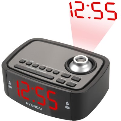 Radiobudzik HYUNDAI RAC201PLLBR Projektor Czarny