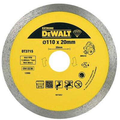 Zdjęcia - Tarcza DeWALT  do cięcia  DT3715 110 mm 