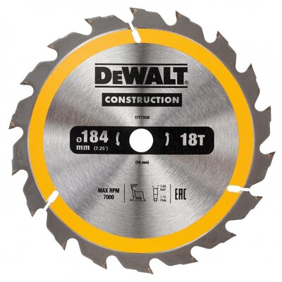Tarcza do cięcia DEWALT DT1938-QZ 184 mm