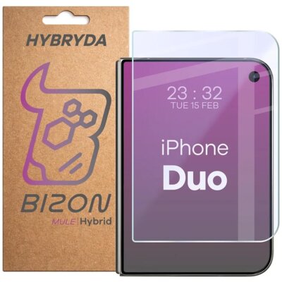 Szkło hybrydowe BIZON Hybrid Mule do Apple iPhone Duo