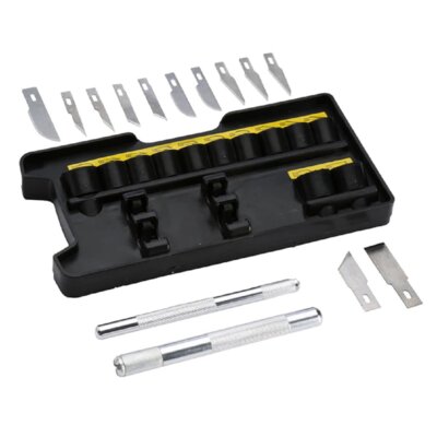 Nóż modelarski hobby metalowy +zestaw