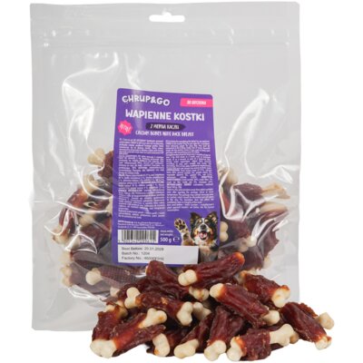 Przysmak dla psa CHRUP&GO Wapienne kostki z piersią kaczki 500 g