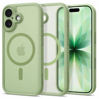 Etui TECH-PROTECT MagPeak MagSafe CC do Apple iPhone 17 Przezroczysto-zielony matowy
