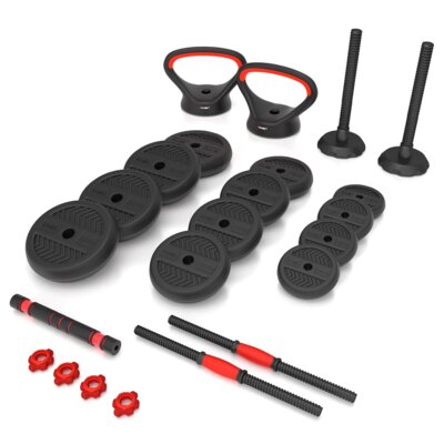 Zestaw hantli HMS SGN130 6w1 (2x15 kg)