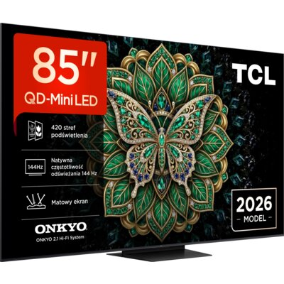 Telewizor TCL 85MQLED75L 85" QD-Mini LED 4K 288 Hz VRR Google TV Dolby Atmos Dolby Vision HDMI 2.1