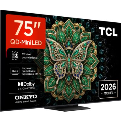 Telewizor TCL 75MQLED75L 75" QD-Mini LED 4K 288 Hz VRR Google TV Dolby Atmos Dolby Vision HDMI 2.1