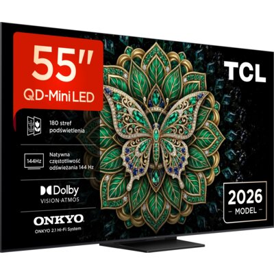 Telewizor TCL 55MQLED75L 55" QD-Mini LED 4K 288 Hz VRR Google TV Dolby Atmos Dolby Vision HDMI 2.1