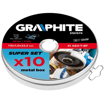 Tarcza do cięcia GRAPHITE 55H574 115mm (10 szt.)