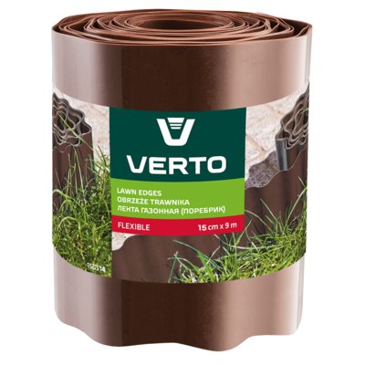 Obrzeże do trawników VERTO 15G514 Brązowy (15 cm x 9 m)