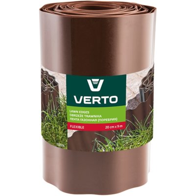 Obrzeże do trawników VERTO 15G515 Brązowy (20 cm x 9 m)