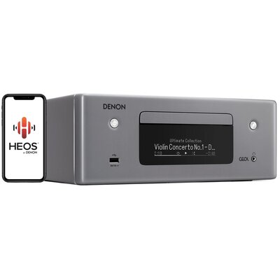 Amplituner Stereo DENON RCD-N10 Szary, Odtw.CD, Tuner AM/FM, Bluetooth, Wi-Fi, AirPlay2, Multiroom HEOS