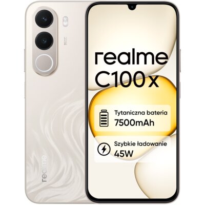 Smartfon REALME C100x 4/256GB 6.8" 120Hz Złoty