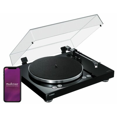 Gramofon YAMAHA MUSICCAST VINYL 500 Czarny, Manualny, Napęd paskowy, BT, Wi-Fi, Prędkość odtw. 33 1/3, 45 obr./min
