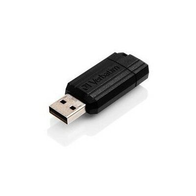 Pendrive VERBATIM PinStripe 64GB, USB 2.0, Odczyt 12 Mb/s, Zapis 5 Mb/s Czarny