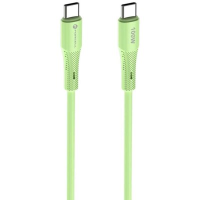 Kabel USB-C - USB-C FORCELL F-Energy C347 100W 1 m Zielony