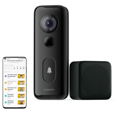 Zestaw wideodomofonowy XIAOMI Doorbell 3S 46068 Wi-fi Czarny