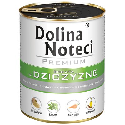 Karma dla psa DOLINA NOTECI Premium bogata w dziczyznę 800 g