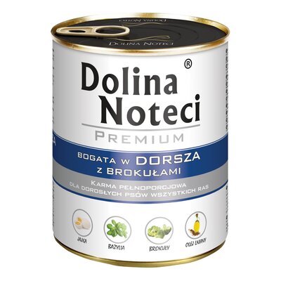 Karma dla psa DOLINA NOTECI Premium bogata w dorsza z brokułami 800 g