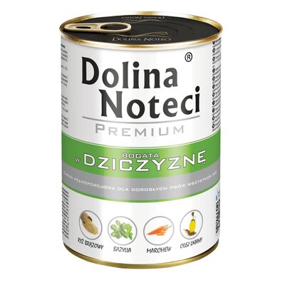 Karma dla psa DOLINA NOTECI Premium bogata w dziczyznę 400 g