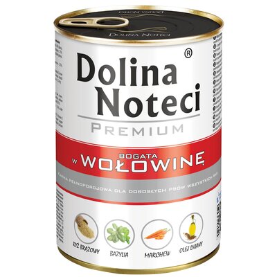 Karma dla psa DOLINA NOTECI Premium bogata w wołowinę 400 g