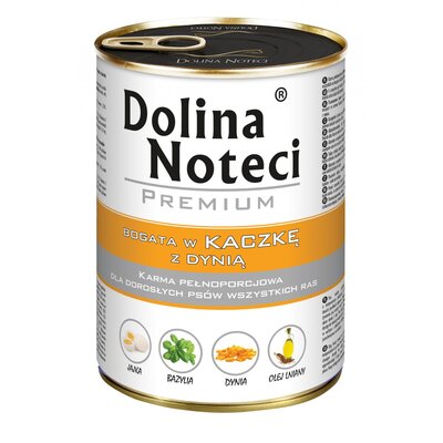 Karma dla psa DOLINA NOTECI Premium bogata w kaczkę z dynią 400 g