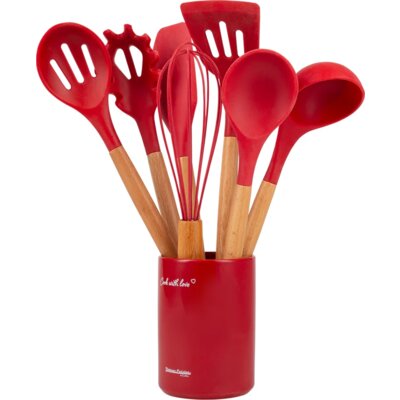 Zestaw przyborów kuchennych VINTAGE CUISINE VC2KUS20RD11CP Czerwony (8 elementów)