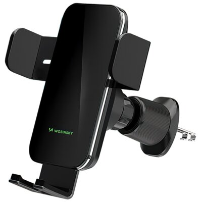 Uchwyt na telefon i smartfon WOZINSKY WEDZ-3Y8S Qi 15W Czarny uchwyt samochodowy na kratkę nawiewu
