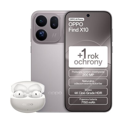 Smartfon OPPO Find X10 5G 12/256GB 6.59" 144Hz Szary + słuchawki X3s