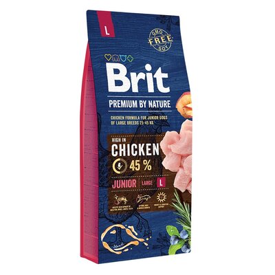 Karma dla psa BRIT Premium By Nature Junior Kurczak 15 kg