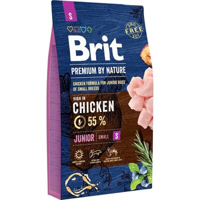 Karma dla psa BRIT Premium By Nature Junior Small Kurczak 8 kg