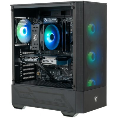 Komputer MAD DOG Powered By MSI FORGE112R-A05DR32 R7-5700 32GB RAM 1TB SSD GeForce RTX5060Ti DLSS 4.5 Wi-Fi