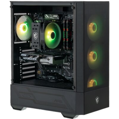 Komputer MAD DOG Powered By MSI FORGE112R-A06DR16 R7-5700 16GB RAM 1TB SSD GeForce RTX5060 DLSS 4.5 Wi-Fi