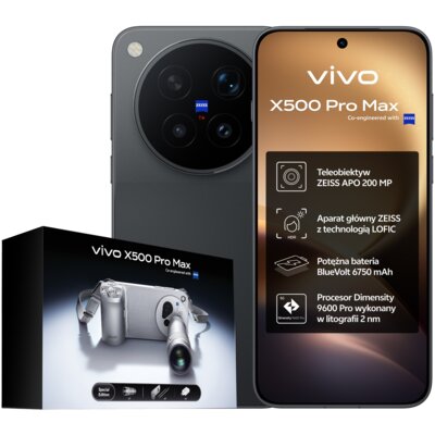 Smartfon VIVO X500 Pro Max 5G 12/512GB 6.85" 144Hz Czarny + zestaw fotograficzny Special Edition