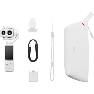Kamera sportowa DJI Osmo Pocket 4P Standard Combo Biały, 4K 240 kl./s, stabilizacja obrazu, automatyczne śledzenie osoby, 103 GB pamięci, Wi-Fi