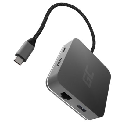 Hub GREENCELL AK61 6w1 USB Typu C, Pasywny