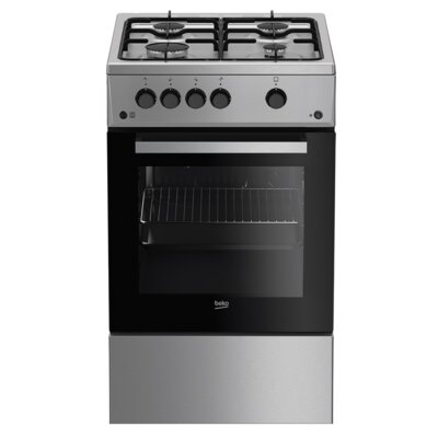 Kuchnia BEKO FSG52020FX Wydajne palniki gazowe Łatwe czyszczenie