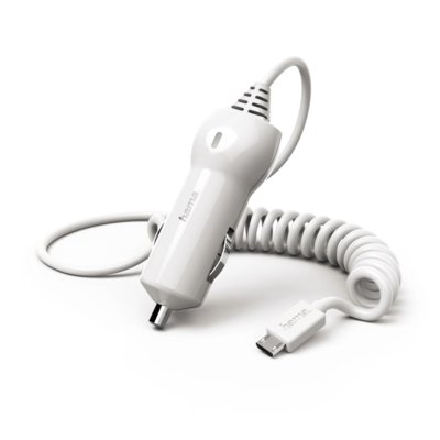 Ładowarka samochodowa HAMA Micro USB 12V 2,4V Biały